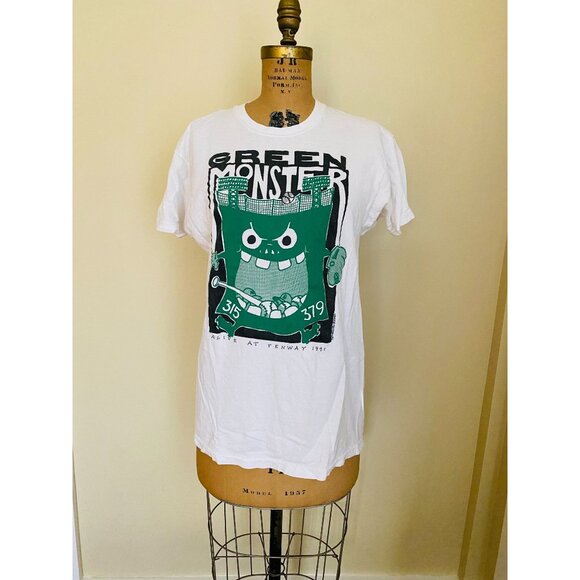 Vintage Boston Red Sox Green Monster T-shirt, Large, 1991, Alive at Fenway - Picture 1 of 10